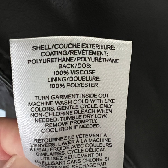 EXPRESS Quilted Vegan Leather Moto Jacket -Small - Picture 7 of 7